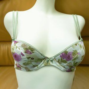 SEXY FLORAL PUSH UP BRA, EUROPEAN UNDERWIRE MESH BRA, GIFT FOR GIRLFRIEND